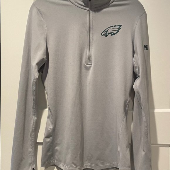 Nike Tops - WOMEN'S NIKE DRI- FIT PHILADELPHIA EAGLES QUARTER 1/4 ZIP NFL SHIRT.  SIZE SMALL
